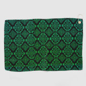 Serviette De Golf Motif géométrique vert / Impression indienne (Horizontal)