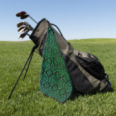 Serviette De Golf Motif géométrique vert / Impression indienne (Vert)