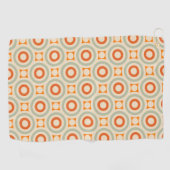 Serviette De Golf Motif géométrique vintage de cercle (Horizontal)