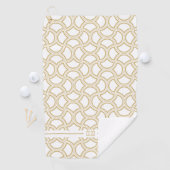 Serviette De Golf Motif Gold Art Déco en blanc (En situation)