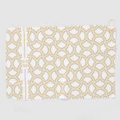 Serviette De Golf Motif Gold Art Déco en blanc (Horizontal)