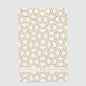 Serviette De Golf Motif Gold Art Déco en blanc (Devant)