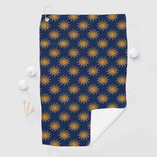 Serviette De Golf Motif Golden Sun par Shirley Taylor (En situation)