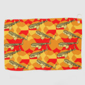 Serviette De Golf Motif gris saxophone (Horizontal)