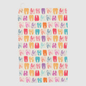 Serviette De Golf Motif grunge de dent (Devant)