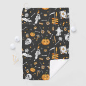 Serviette De Golf Motif Halloween 2 (En situation)