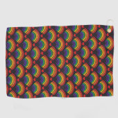 Serviette De Golf Motif Hearts & Rainbows (Horizontal)