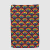 Serviette De Golf Motif Hearts & Rainbows (Devant)