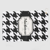 Serviette De Golf Motif Houndstooth (Horizontal)