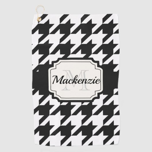Serviette De Golf Motif Houndstooth (Devant)