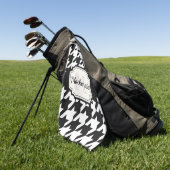 Serviette De Golf Motif Houndstooth (Vert)