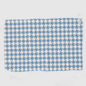 Serviette De Golf Motif Houndstooth Blue+Cream (Horizontal)