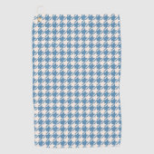 Serviette De Golf Motif Houndstooth Blue+Cream (Devant)