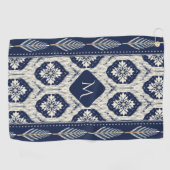 Serviette De Golf Motif Ikat Floral Paisley (Horizontal)