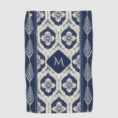 Serviette De Golf Motif Ikat Floral Paisley (Devant)