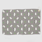 Serviette De Golf Motif irlandais de shamrock et de moutons (Horizontal)