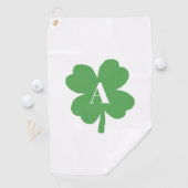 Serviette De Golf Motif irlandais Shamrock Monogramme (En situation)