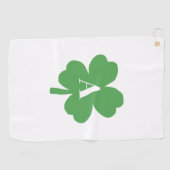 Serviette De Golf Motif irlandais Shamrock Monogramme (Horizontal)