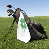 Serviette De Golf Motif irlandais Shamrock Monogramme (Vert)