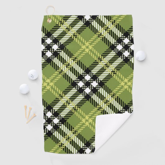 Serviette De Golf Motif irlandais vert de plaid (En situation)