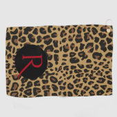 Serviette De Golf Motif Jaguar monogrammé (Horizontal)