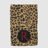 Serviette De Golf Motif Jaguar monogrammé (Devant)