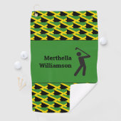 Serviette De Golf Motif JAMAICA FLAG Personnalisé (En situation)