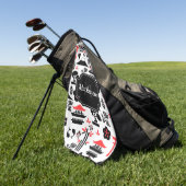 Serviette De Golf Motif japonais (Vert)