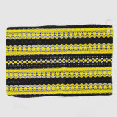Serviette De Golf Motif jaune et noir (Horizontal)