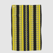 Serviette De Golf Motif jaune et noir (Devant)