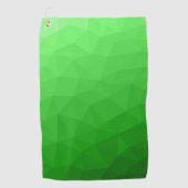 Serviette De Golf Motif lumineux à maillage géométrique dégradé vert (Devant)