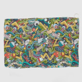 Serviette De Golf Motif Médicale d'icône d'art abstrait (Horizontal)