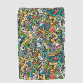 Serviette De Golf Motif Médicale d'icône d'art abstrait (Devant)