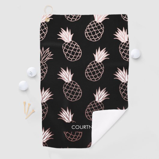 Serviette De Golf Motif mignon d'ananas (En situation)