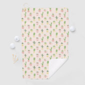Serviette De Golf Motif mignon de cactus (En situation)