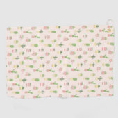 Serviette De Golf Motif mignon de cactus (Horizontal)
