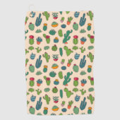 Serviette De Golf Motif mignon de position de cactus (Devant)