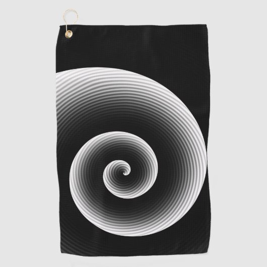 Serviette De Golf Motif moderne noir et blanc (Devant)