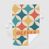 Serviette De Golf Motif moderne rétro du milieu du siècle (En situation)