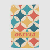 Serviette De Golf Motif moderne rétro du milieu du siècle (Devant)