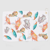 Serviette De Golf Motif nautique (Horizontal)