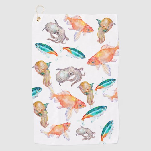 Serviette De Golf Motif nautique (Devant)