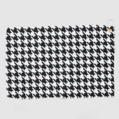 Serviette De Golf Motif noir blanc de Houndstooth (Horizontal)