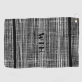Serviette De Golf Motif noir, blanc et gris (Horizontal)