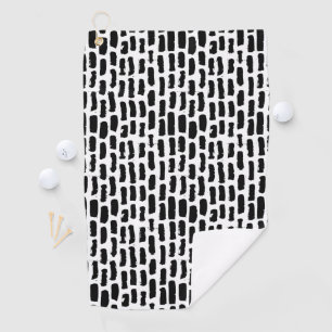Serviette De Golf Motif noir de courses de brosse