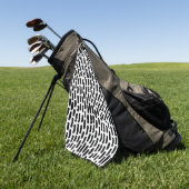 Serviette De Golf Motif noir de courses de brosse (Vert)