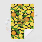 Serviette De Golf Motif orange (En situation)