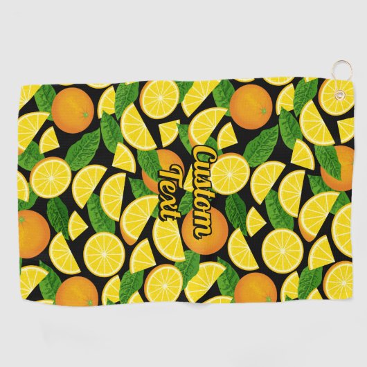 Serviette De Golf Motif orange (Horizontal)