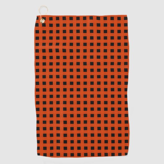 Serviette De Golf Motif orange noir (Devant)