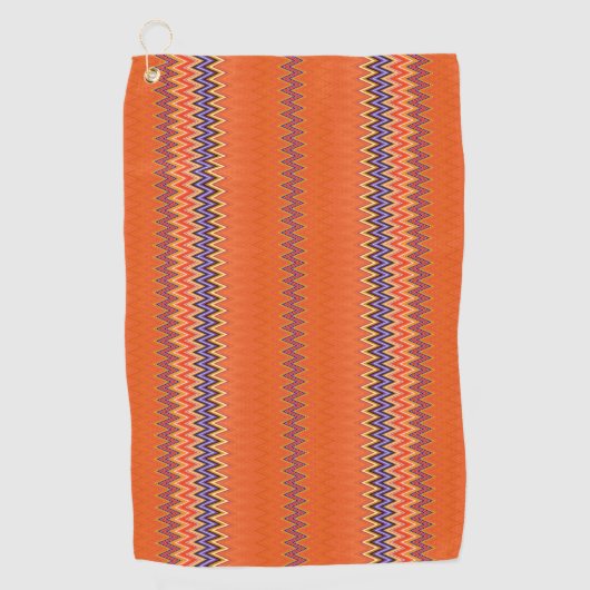 Serviette De Golf Motif orange Wavy (Devant)